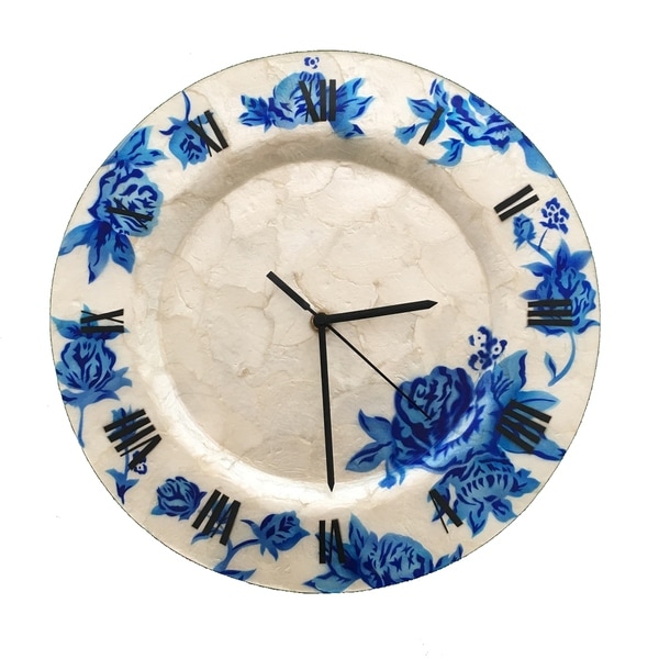 Handmade Blue Floral Clock (Philippines)