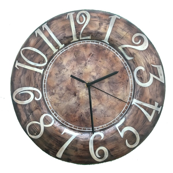 Handmade Brown with White Numeric Clock (Philippines)