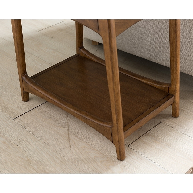 Shop Black Friday Deals On The Mid Century Modern Side Table With Charging Station Overstock 18900362