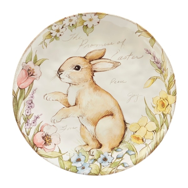 Certified International Bunny Patch 13-inch Round Platter
