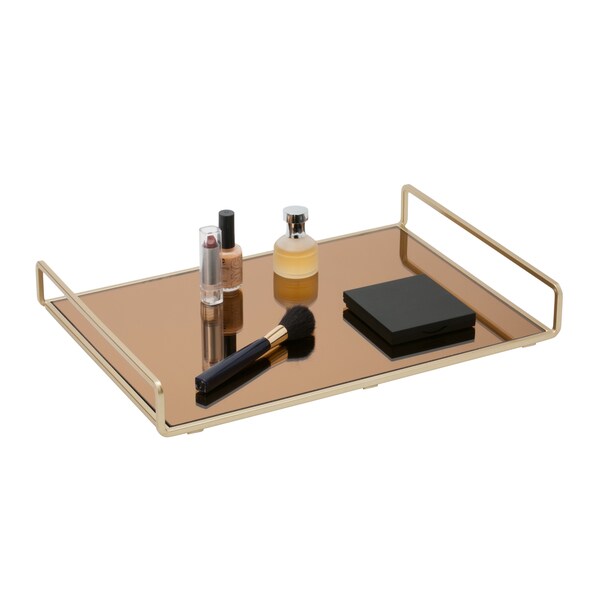 Satin Gold Home Details Vanity Tray