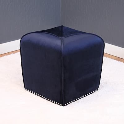 Aalten Button-tufted Dutch Velvet Ottoman