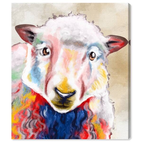 Shop Oliver Gal Color Splash Sheep Animals Wall Art Canvas Print