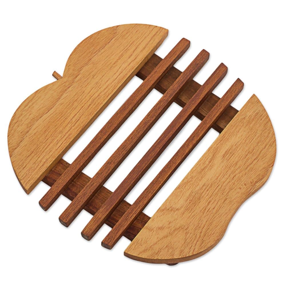 Cedar Wood Trivet, 'Sweet Apple' (Guatemala)