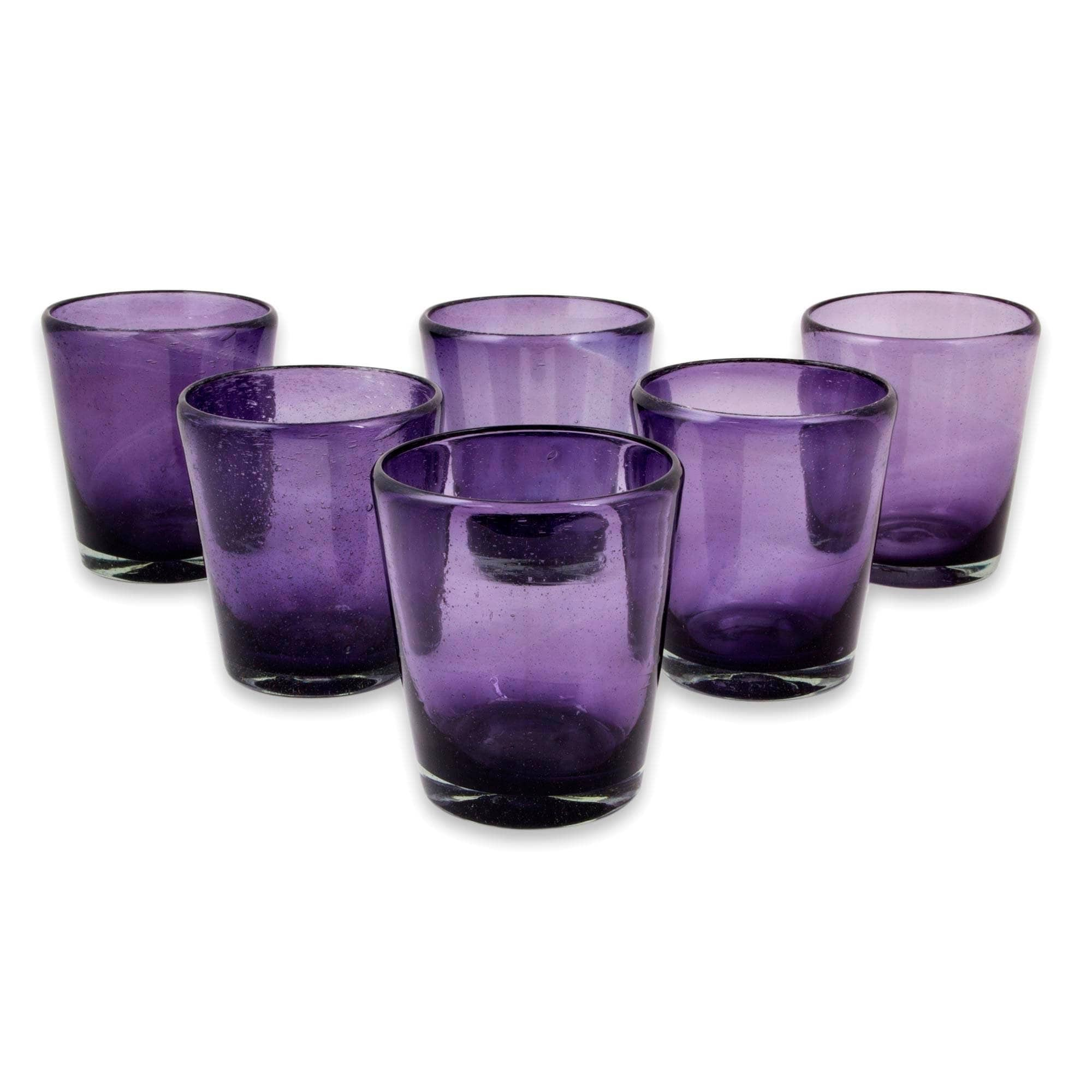 Amethyst Bubble Glass Highball