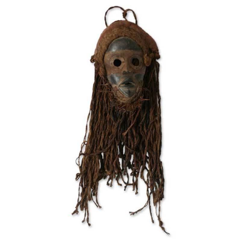 Ghanaian Wood Mask, 'Strong Protector' (Ghana)