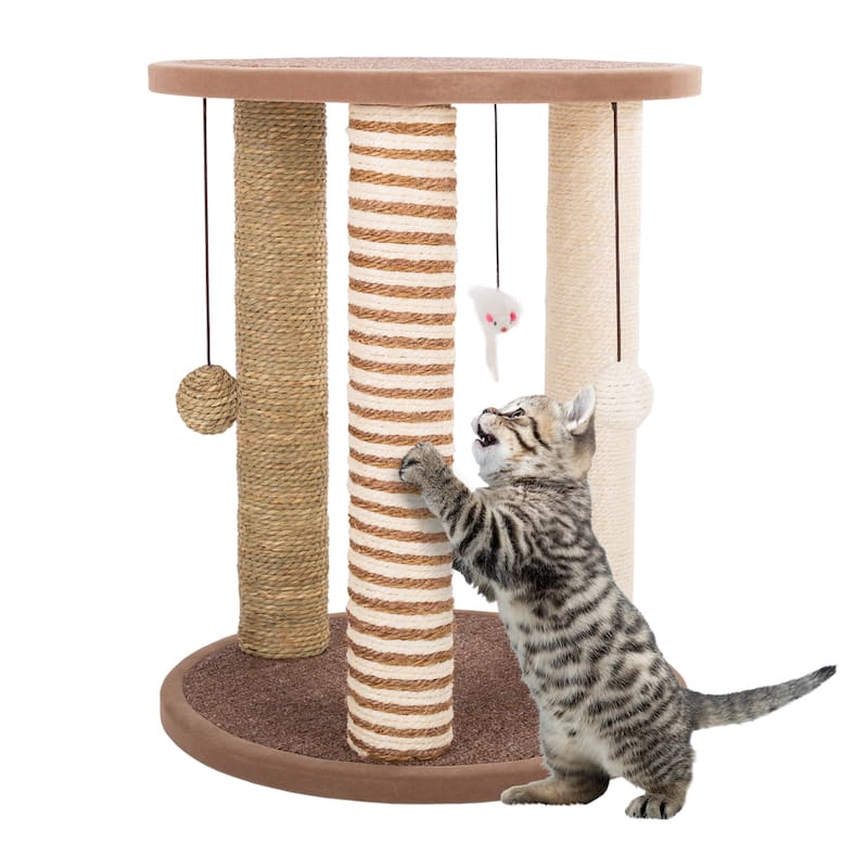 Petmaker Cat Scratching Kitten Tower and Tree with Sisal Rope Posts, Perches