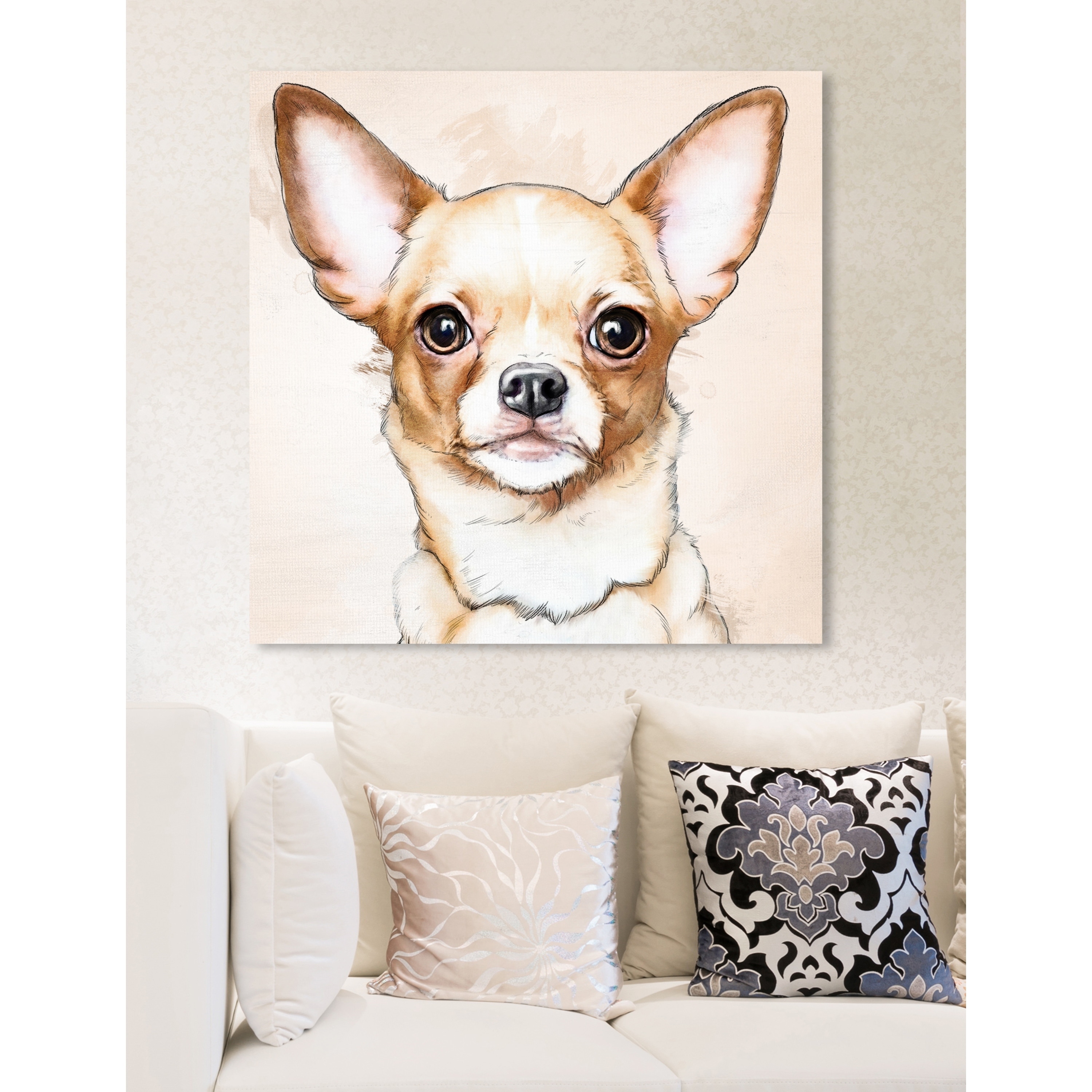 CHIHUAHUA DOGS ANIMALS MODERN WALL ART CANVAS PRINT PICTURE READY TO HANG