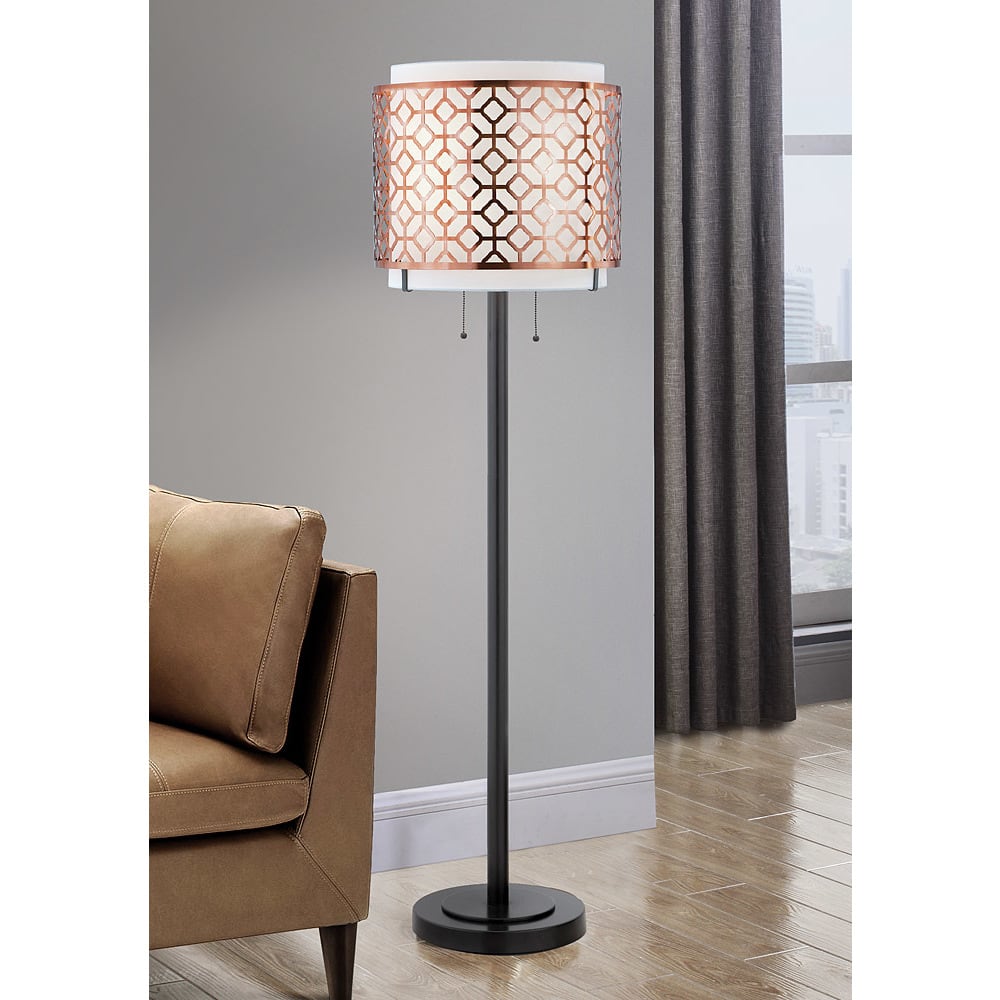 Melrose Copper Metal Floor Lamp