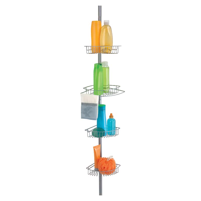 Bath Bliss 4 Tier Corner Shower Caddy - 8.27" x 8.27" x 96"