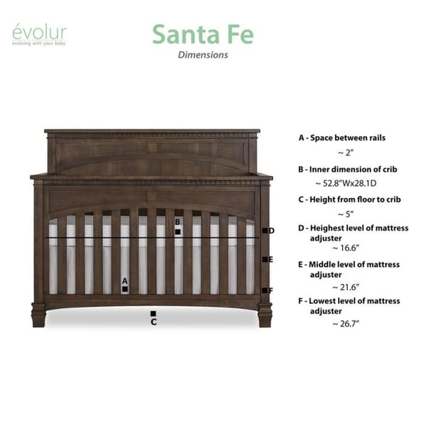 crib dimensions height