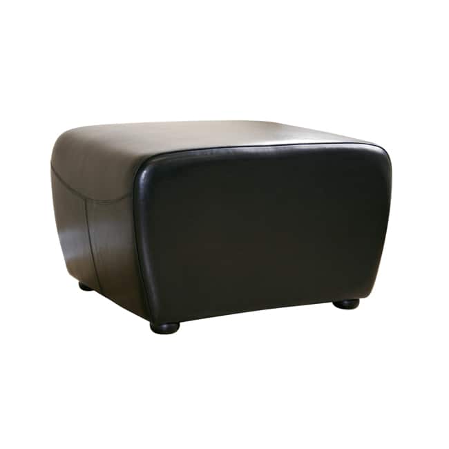 Jacob Black Bi-cast Leather Ottoman