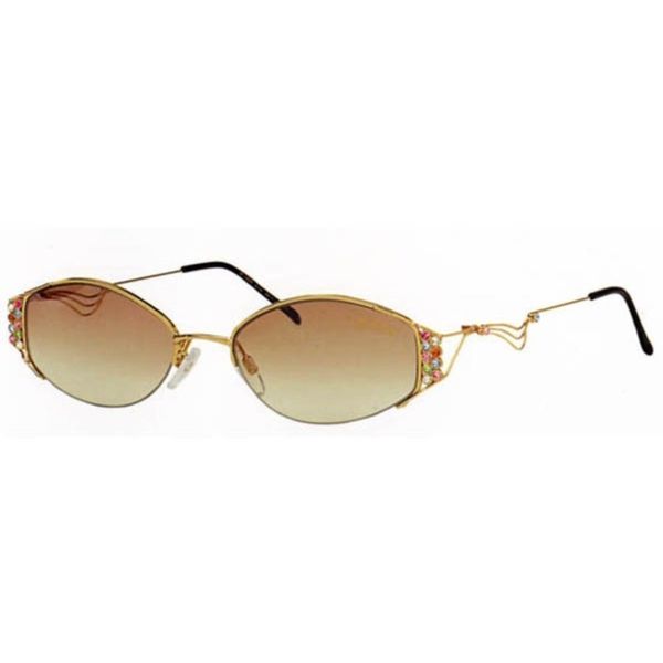 Caviar Colored Stones 1905 C 72 Womens Gold Frame Brown Lens Caviar Colored Stones 1905 C 72 Womens Gold Frame Brown Lens Sungles