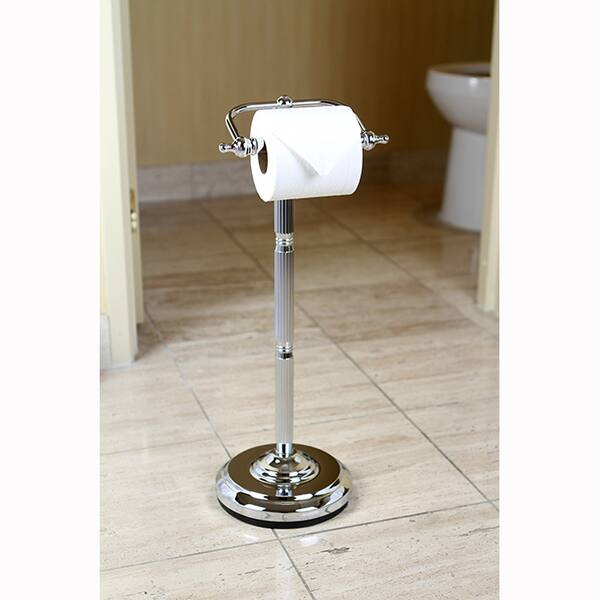 Georgian Freestanding Toilet Paper Holder - Silver