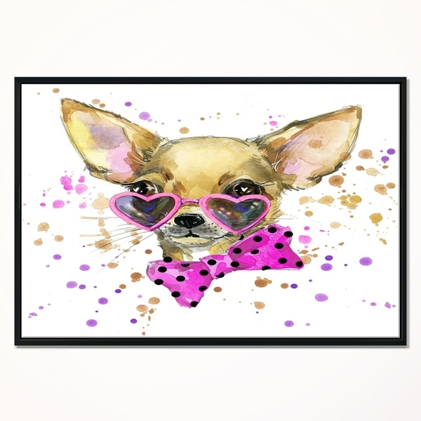 Dog Puppy Chihuahua ANIMAL Canvas Art Print Box Framed Picture Wall Hanging BBD