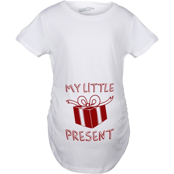 Maternity My Little Present Christmas T Shirt On Maternity My Little Present Christmas T Shirt