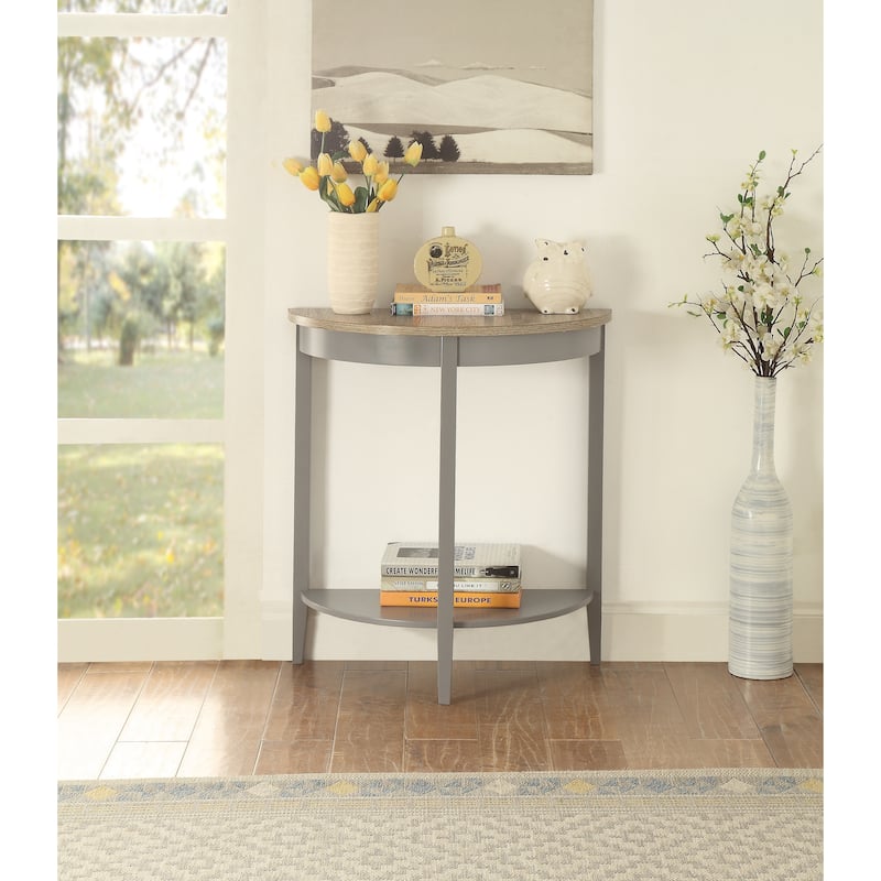 ACME Joey Console Table in Gray Oak and Gray