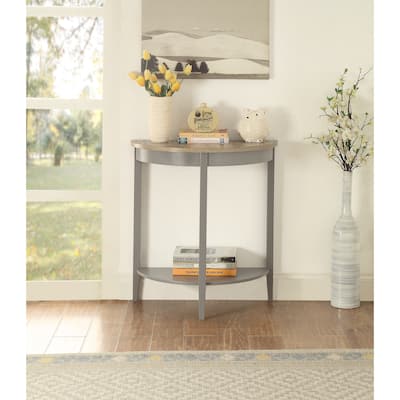 ACME Joey Console Table in Gray Oak and Gray