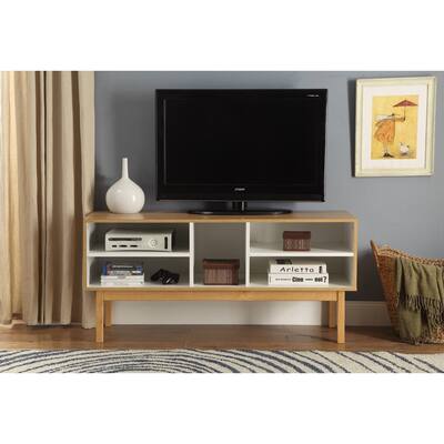 ACME Drivia Console Table in Natural and Ivory