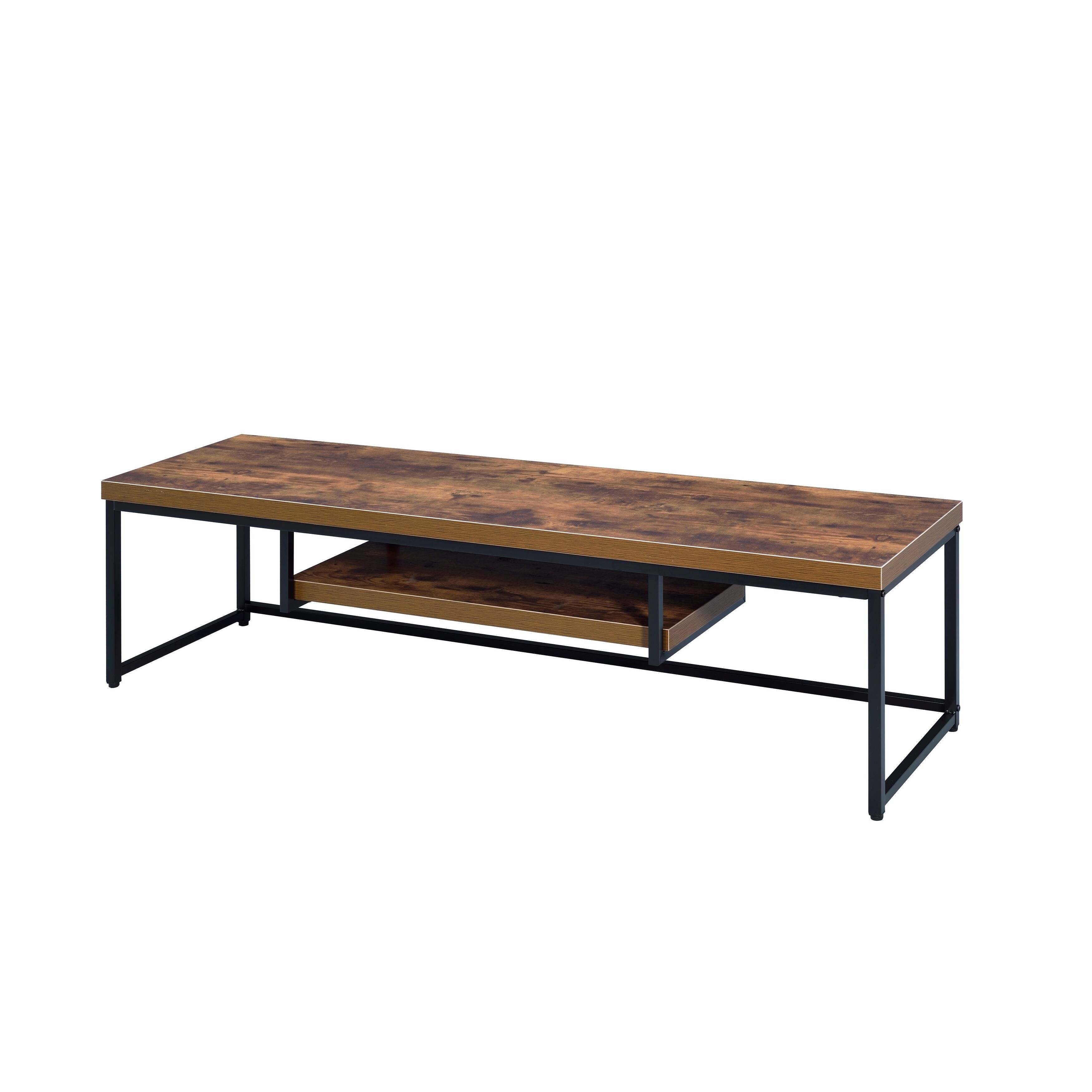 Acme Beth Tv Stand In Weathered Oak And Black Acme Beth Tv Stand In Weathered Oak And Black
