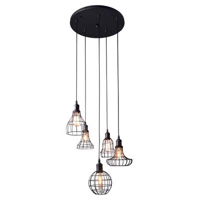 CDI Furniture Industrial Collection 5-Bulb Metal Pendant Lamp