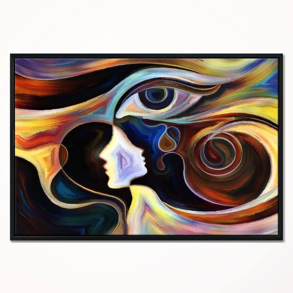 Shop Designart Colorful Intuition Abstract Framed Canvas Print