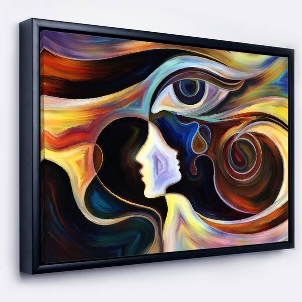 Shop Designart Colorful Intuition Abstract Framed Canvas Print