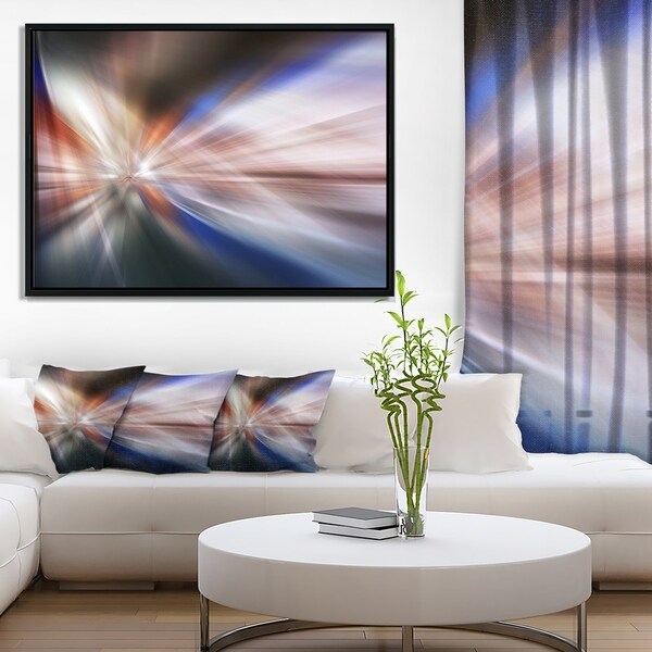 Designart 'White Focus Color' Abstract Framed Canvas art print