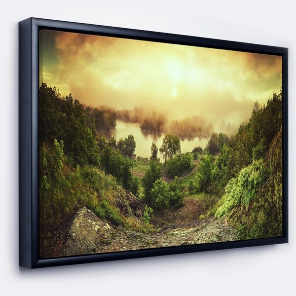 Designart 'Vintage Raising' Landscape Photography Framed Canvas Print