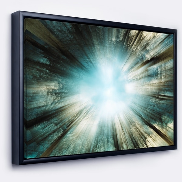 Designart 'Light From Sky' Abstract Framed Canvas art print