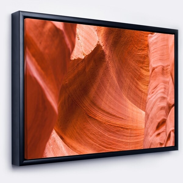 Designart 'Antelope Canyon Details' Landscape Photo Framed Canvas Art Print