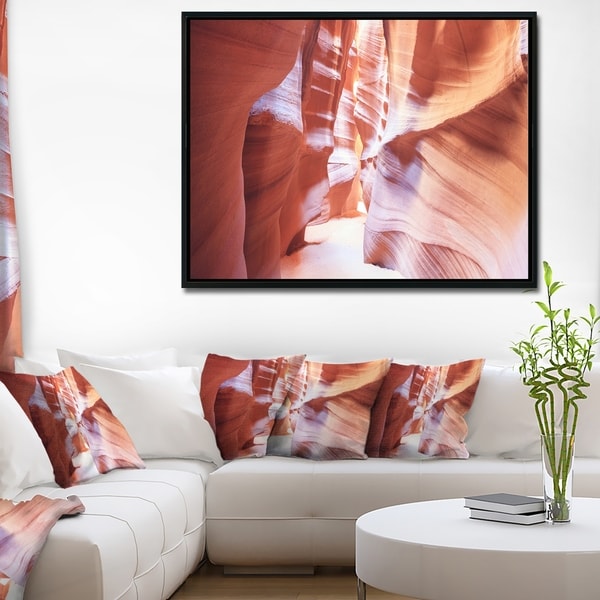 Designart 'Panoramic View Antelope Canyon' Landscape Photography Framed Canvas Print