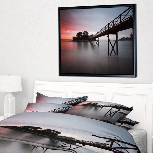 Designart 'Santa Cruz Island Spain' Seashore Photo Framed Canvas Art Print