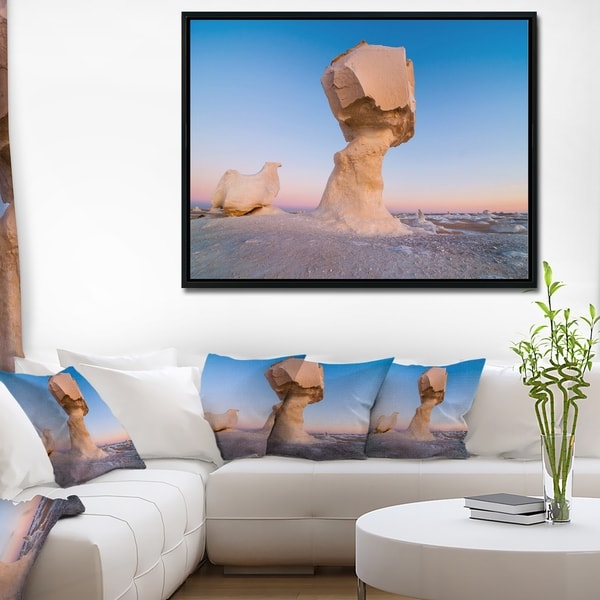 Designart 'Wind Eroded Rock Formation' Landscape Photo Framed Canvas Art Print