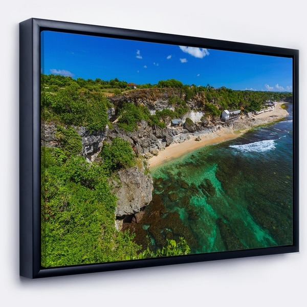 Designart 'Balangan Beach Bali Indonesia' Seascape Framed Canvas Art Print