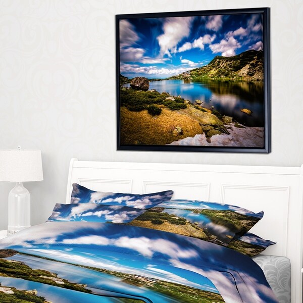 Designart 'Long View of Seven Rila Lakes' Landscape Framed Canvas Art Print