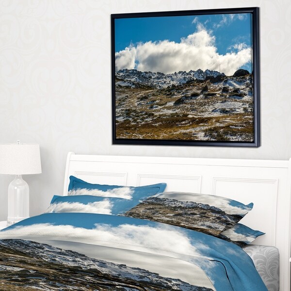 Designart 'Wide View of Kosciuszko National Park' Large Seashore Framed Canvas Print