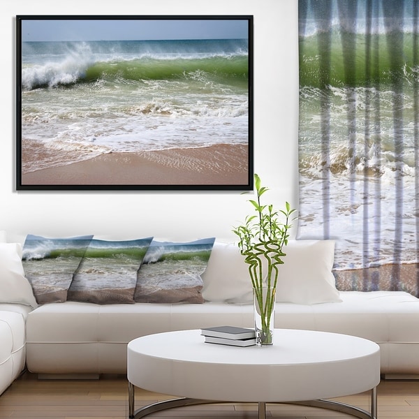 Designart 'Discontinued product' Seascape Framed Canvas Art Print