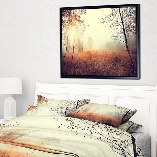 Designart 'Beautiful Natural Landscape with Trees' Landscape Framed Canvas Art