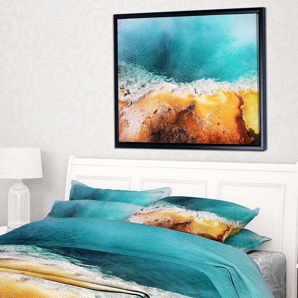 Designart 'Beautiful Morning Glory Pool' Oversized Landscape Framed Canvas Art