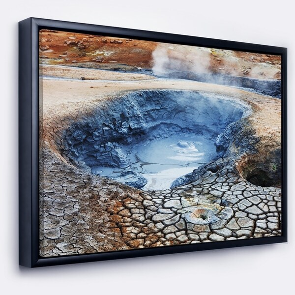 Designart 'Beautiful Fumarole Field in Iceland' Landscape Wall Art on Framed Canvas