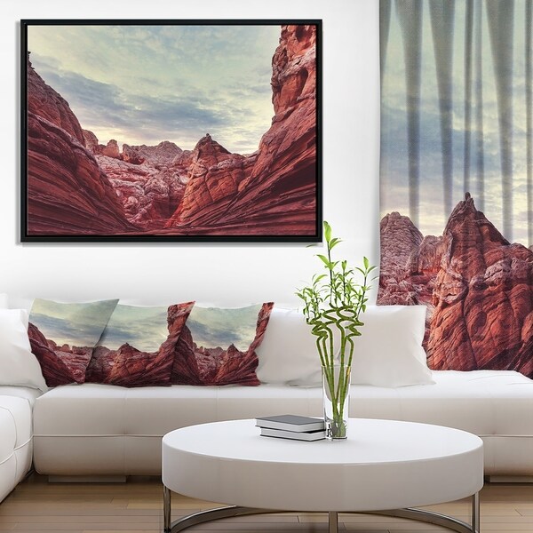 Designart 'Vermillion Cliffs National Monument Park' Landscape Wall Art on Framed Canvas