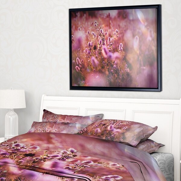 Designart 'Beautiful Summer Little Flowers' Floral Framed Canvas Art Print