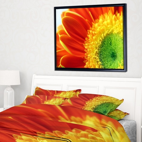 Designart 'Gerber Daisy Flower Petals' Floral Framed Canvas Art Print