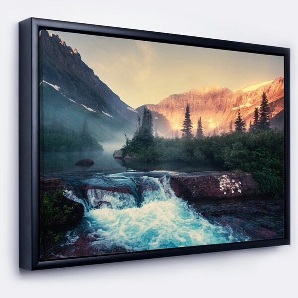 Designart 'Glacier National Park Montana' Landscape Framed Canvas Art Print
