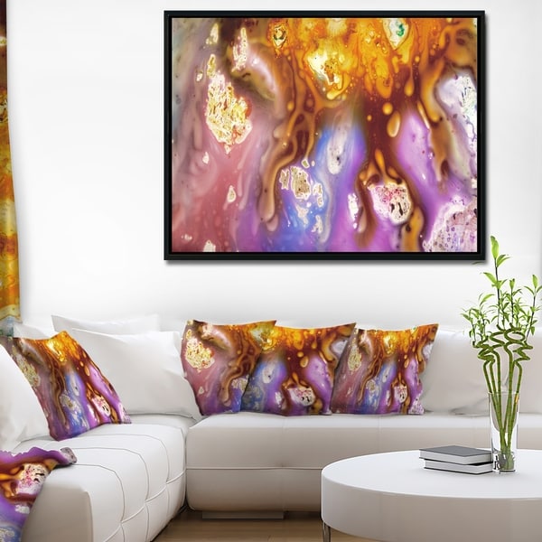 Designart 'Colorful Precious Patterns' Abstract Framed Canvas Art Print