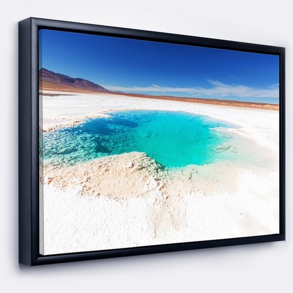 Designart 'Beautiful Salinas Lake in Argentina' Large Landscape Framed Canvas Art