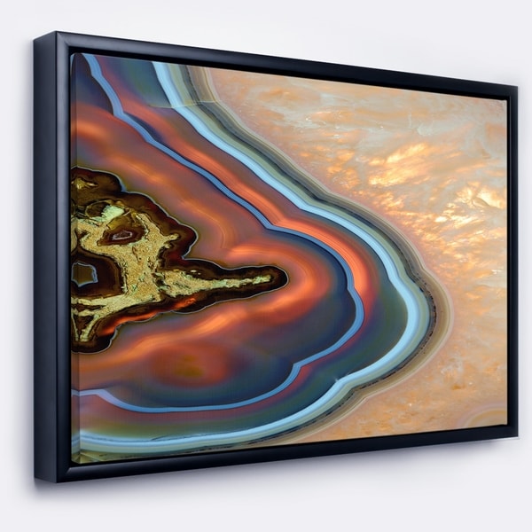 Designart 'Abstract Mineral Texture' Abstract Framed Canvas Art Print