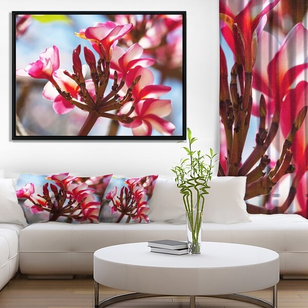 Designart 'Bunch of Beautiful Tropical Flowers' Floral Framed Canvas Art print