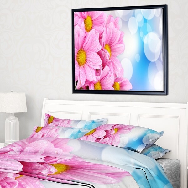 Designart 'Beautiful Pink Flower Bouquet' Large Floral Framed Canvas Artwork